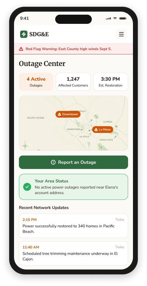 SDG&E mobile outage center